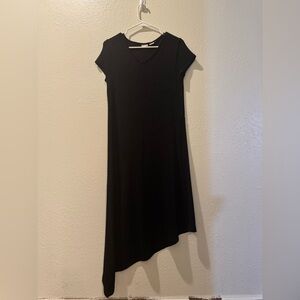 Chicos Black Asymmetrical Travelers Dress